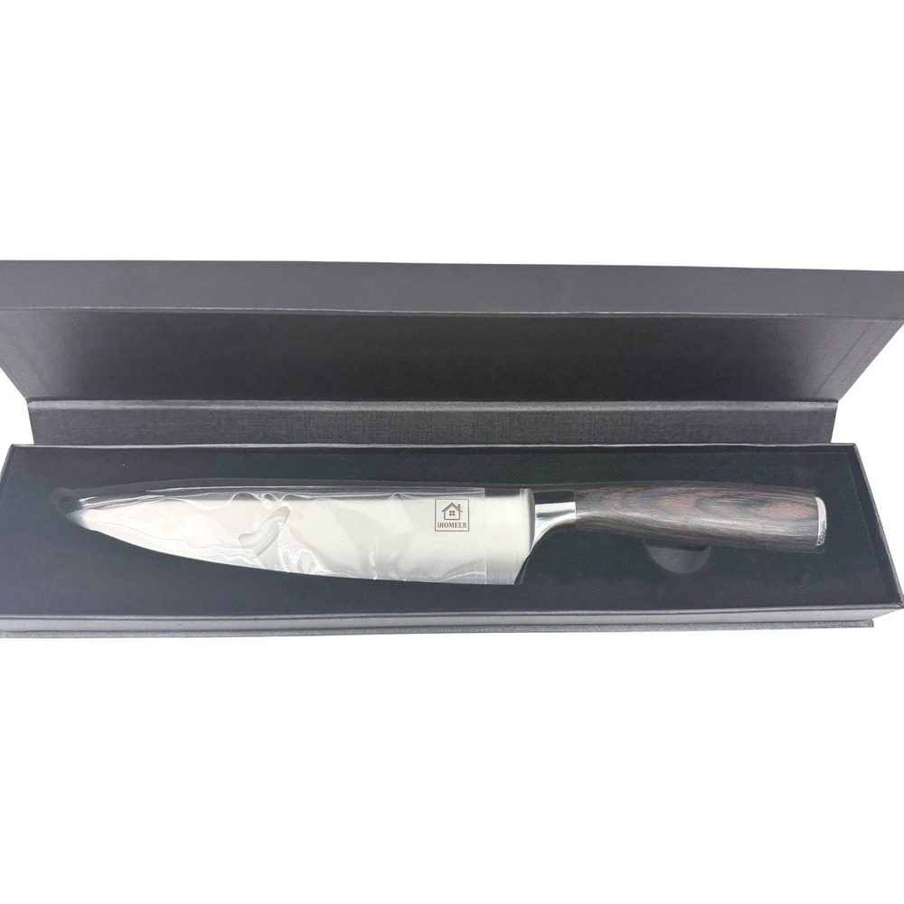 iHOMEER 8 Inch High Polished Stainless Steel Blade Chef Knife 13 in‎ Overall